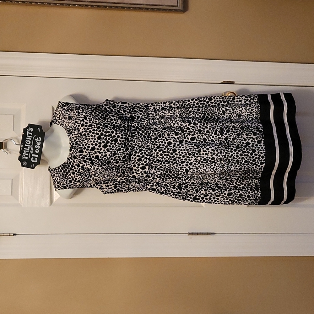 Cynthia Rowley Sleeveless Dress Black White Size 6